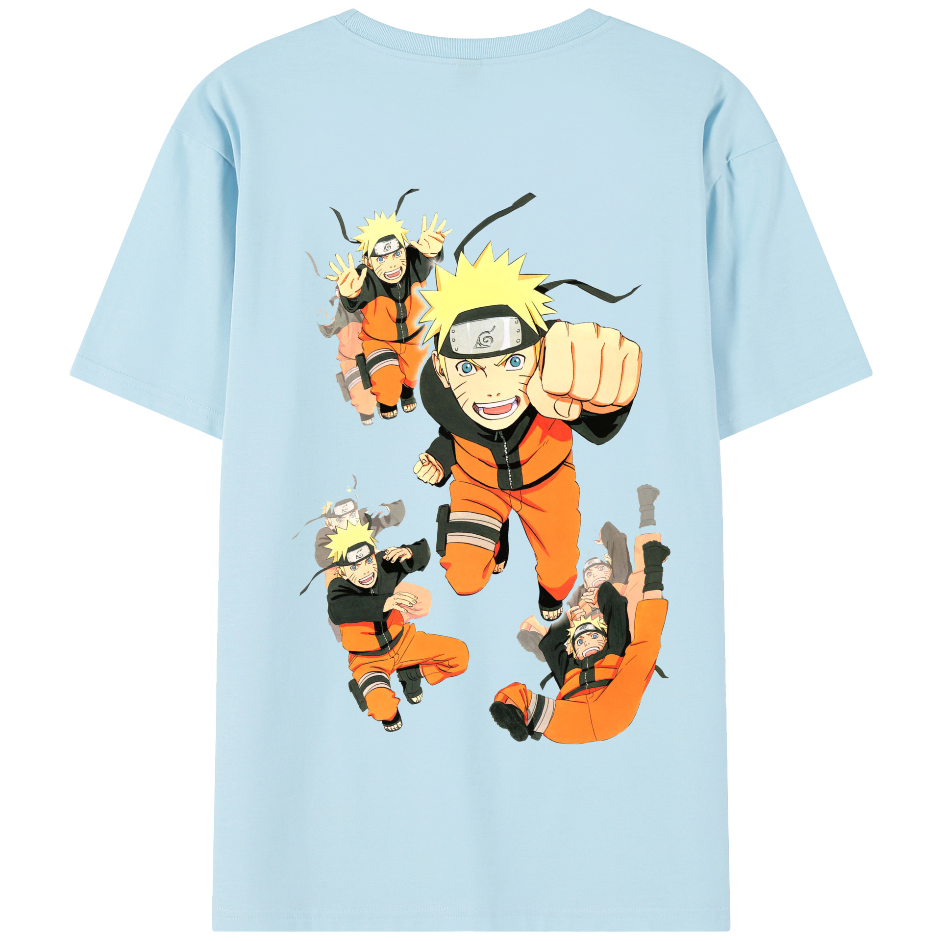 （画像用） NARUTO -ナルト- うずまき ナルト Uzumaki Naruto 綿100％半袖Tシャツ（背面プリント）